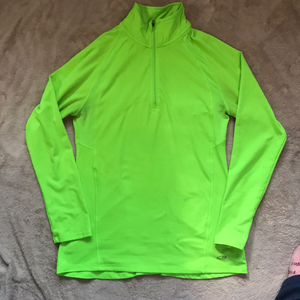 Neon green running jacket